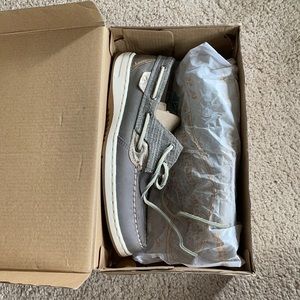 Sperry Bluefish Sparkle Gray Boat Shoes